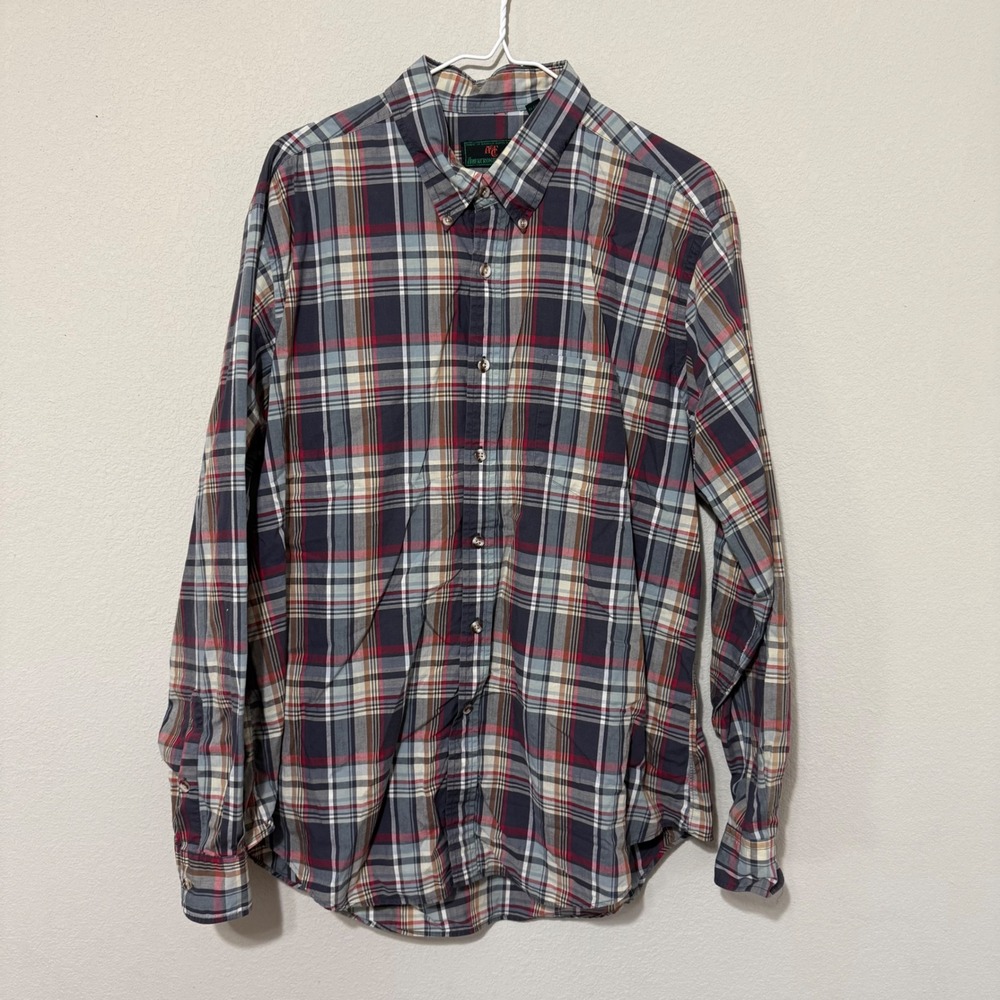 Abercrombie & Fitch Plaid Button Down Mens XL Multicolor Vintage Cotton Shirt